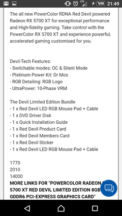 Powercolor 5700 Xt Red Devil