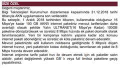 Türk Telekom Kota Uyarısı Hakkında