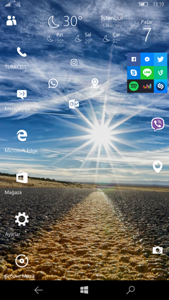  Windows 10 Mobile Ana Ekranlarınız
