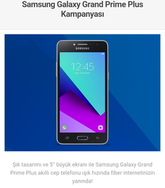 Samsung Galaxy Grand Prime Plus Kampanyası