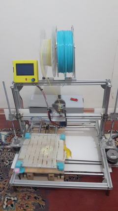 Tamamen El Yapimi Nema 23 3d Printer Ve Heat Bed