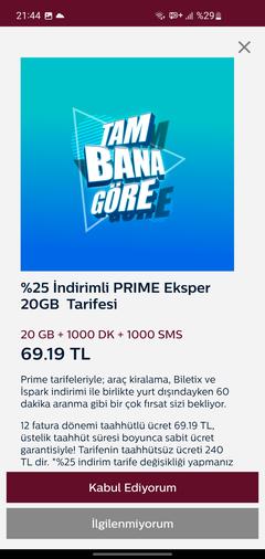 [BAŞARDIK] Prime Eksper Aşmayan 10GB Tarifesi >256 KBPS [AKN KALKMASI İÇİN BTK+THH ŞİKAYET EDİYORUZ]