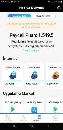 PAYCELL PUAN İSTEYEN VARSA GÖNDEREBILIRIM