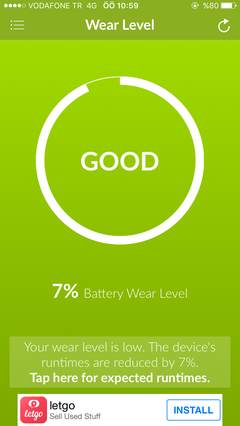  Battery Wear Level yalanı / SS'lerle destekli