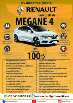 MEGANE-4 ARAÇLAR İÇİN GİZLİ ÖZELLİKLER