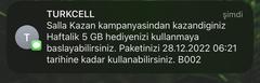 Turkcell Salla Kazan GB Şenliği Başladı! (Bol GB Hediye)
