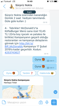 Turkcell bip sürpriz nokta[günlük 1 GB ve sürpriz hediyeler]