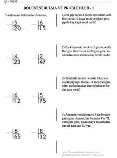 İLKOKULLAR İÇİN ETKİNLİK TEST VE UYGULAMALAR