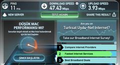  Uydunet 100mbit ping