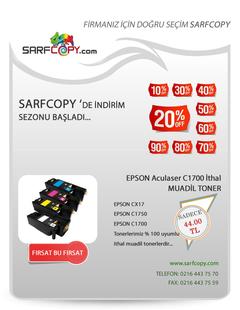  Epson C1700 İthal Muadil Tonerde Büyük Kampanya !!