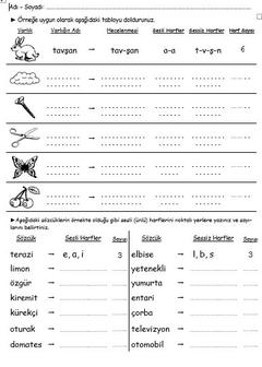 İLKOKULLAR İÇİN ETKİNLİK TEST VE UYGULAMALAR