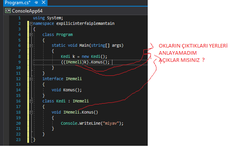 C# interface hakkında sorularım  : (sorular resmin içinde)