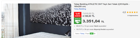 Yataş Bedding ATHLETIC DHT Yaylı Seri Yatak 3.351,04tl (160x200 cm) |  DonanımHaber Forum