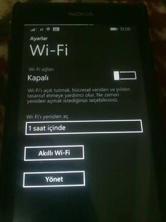  Nokia Lumia 520 Wifi Açılmıyor