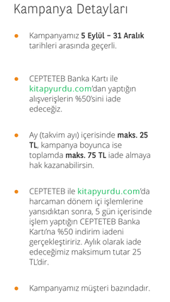 CEPTETEB kitapyurdu.com da %50 indirim!