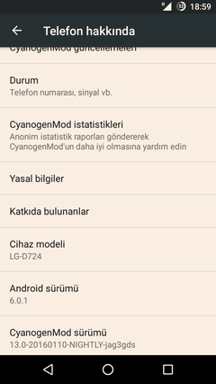  LG G3 BEAT Recovey ve Cynogenmod 13