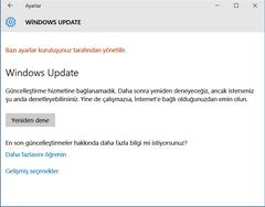  Windows 10 Çözemediğim update problemi