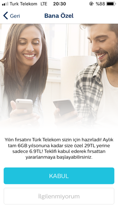 Türk Telekom yıl sonuna kadar ek 6 GB internet 7 ₺