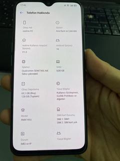 Mayıs ayında alınmış, sıfırdan farksız 20 ay KVK Garantili Realme X2 8/128 (SATILDI!)