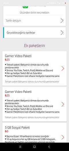 Vodafone Gamer Paket Yardım