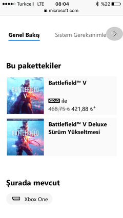 BFV standart sürümü markette bulamadım