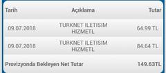 Turknet fatura hakkinda.