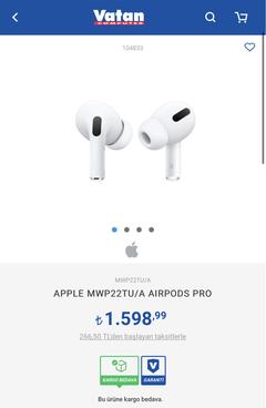 Airpods Pro 1649 TL | Airpods 2  839 TL