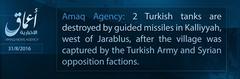 ISID 2 Türk tankını imha ettiğini duyurdu.