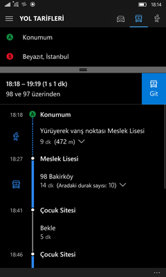  Windows 10 Mobile ile gelen Windows Haritalar harika! (Here Maps'i köşeye bırakın.)