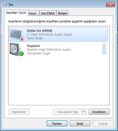  Windows 7 hdmi ses sorunu[SSLİ]