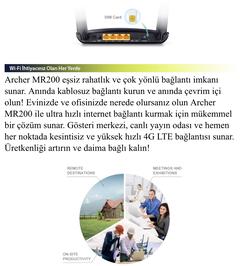 TP-Link MR200 750 Mbps AC Kablosuz 802.11 ac/a/b/g/n Dual Band 3G/4G LTE SIM Kart Girişli Router