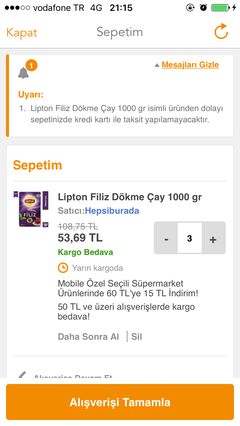 Lipton Filiz 3 kg 53,69 (Ürün tükendi)