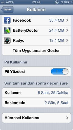  •••iPhone 5 sarj durumlariniz•••