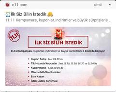 N11- 11.11 Başlıyor Kuponlar Yağıyor -Bitti