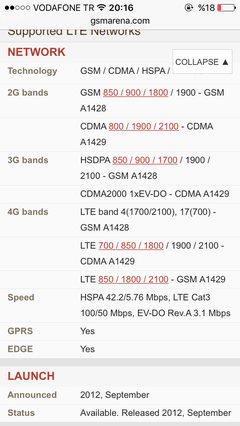  (Konu Güncellendi SS'ler ilk Mesajda) iPhone 5 ile 4.5g Paylaşımları