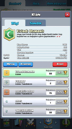 Clash royale KLAN arayanlar gelsin ( Evladı Osmanlı )