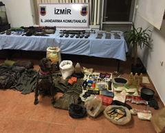  İzmir'de PKK'ya ait cephanelik bulundu