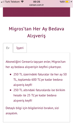 Cerean Enerjide 100HOPİ Paracık ve Her Ay Migrostan Alışveriş Fırsatı