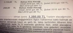  İcra takibi( 13.örnek kira)