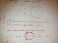  Çemberde Uzunluk Soruları 5 Adet (Simetriden)