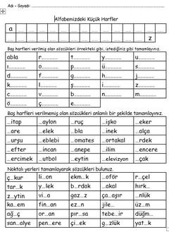 İLKOKULLAR İÇİN ETKİNLİK TEST VE UYGULAMALAR