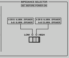  Bi-Amp bağlantı empedans seçimi