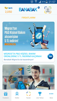 Bana bak uygulaması migrosta p&g kişisel bakım 5tl indirim kodu