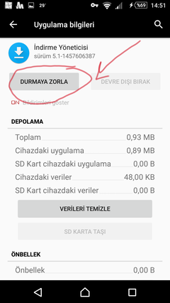  Android telefonumda internetten dosya indirme iptali nasıl olur?