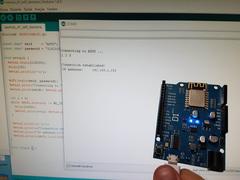 Arduino UNO + LCD Keypad Shield + ESP8266