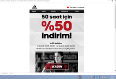  adidas online shop’ta 50 saatlik %50 indirim saat 22:00’da başlıyor!