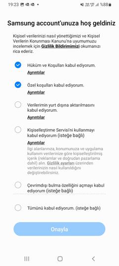 Samsung kullanıcı sözleşmesi dayatması