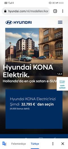 Elektrikli Hyundai Kona Türkiye'de: İşte fiyatı ve özellikleri