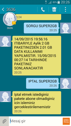  2GB Ek Paket Iptal Olmuyor