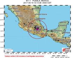 Meksika da 7.1 Büyüklüğünde Deprem